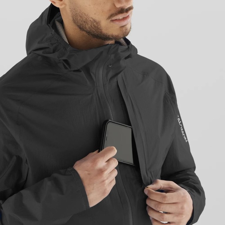 Chaquetas Shell Salomon Bonatti Impermeables Hombre Negros | MX HYQT401